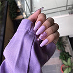 faux-ongles moyens press on nails réutilisables sans colle avec papillons violets