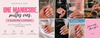 Press-on nails roses résistants et réutilisables Boujee Nails Store