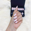 faux-ongles courts naturels press on nails réutilisables sans colle babyboomer coeurs