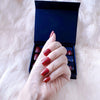 faux-ongles courts naturels press on nails réutilisables sans colle bordeaux glossy