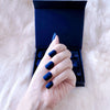 faux-ongles courts naturels press-on nails réutilisables sans colle bleus mats