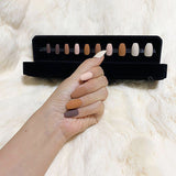 faux-ongles courts naturels press-on nails réutilisables sans colle marrons