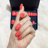 faux-ongles courts naturels press-on-nails réutilisables sans colle rouges