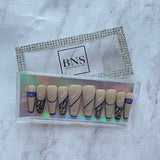 faux-ongles longs press on nails reutilisables sans colle nike dior nudes bleus