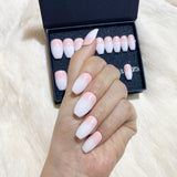 faux-ongles moyens naturels press-on-nails reutilisables sans colle babyboomer