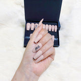 faux-ongles moyens naturels press on nails réutilisables sans colle nudes dragon nouvel an chinois