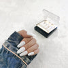 faux-ongles moyens press-on nails réutilisables sans colle blancs glossy