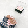 faux-ongles moyens press-on nails réutilisables sans colle roses clairs glossy