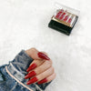 faux-ongles moyens press-on nails réutilisables sans colle rouges sang glossy