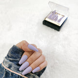 faux-ongles moyens press-on nails réutilisables sans colle violets mats